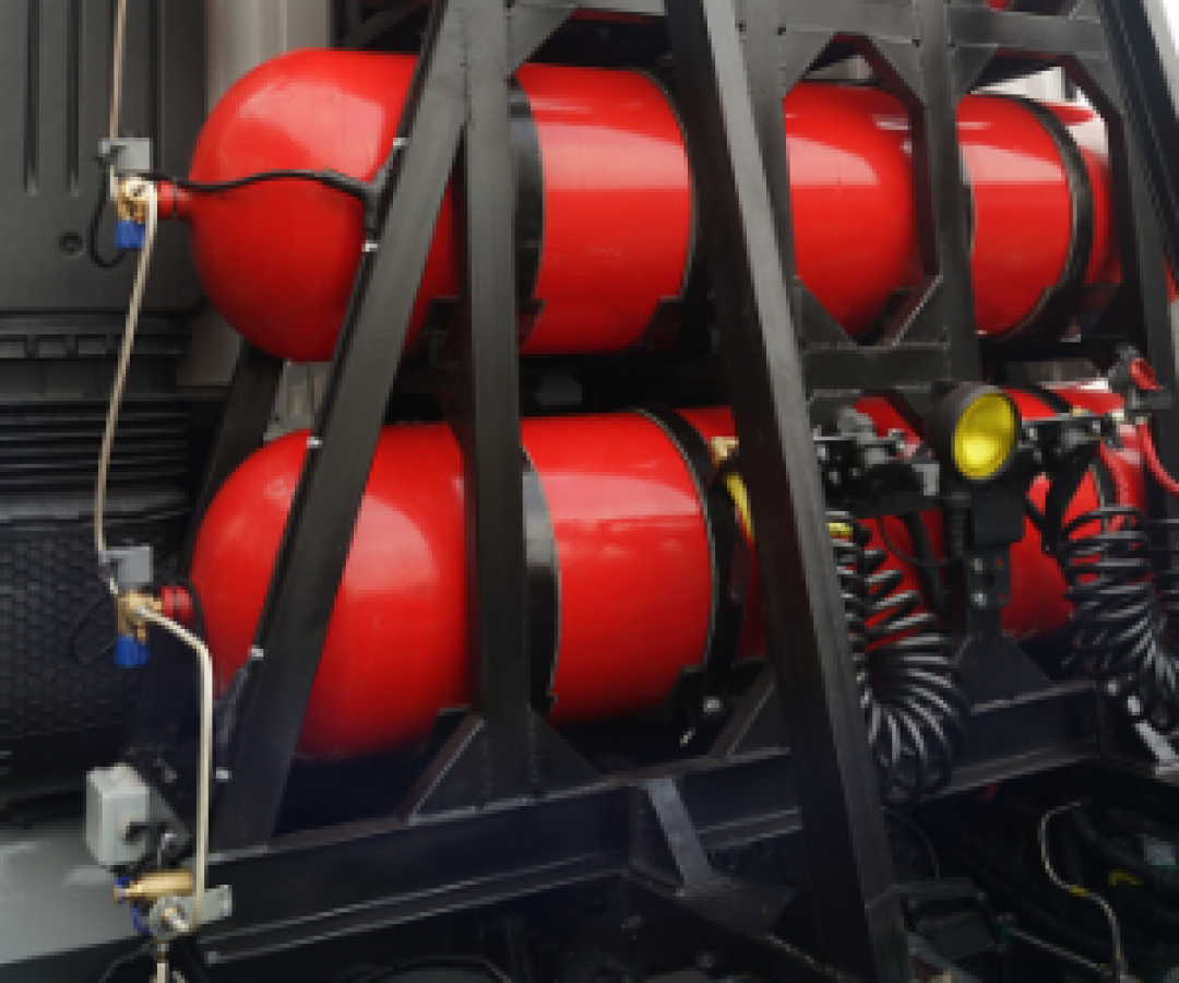 Дооборудование метанового тягача IVECO