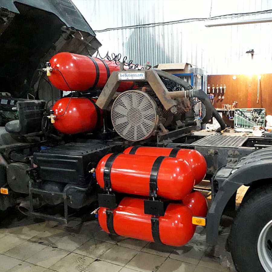 Газификация седельного тягача VOLVO